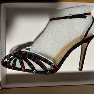 Jessica Simpson - Rainbow stilettos, strappy dress shoes